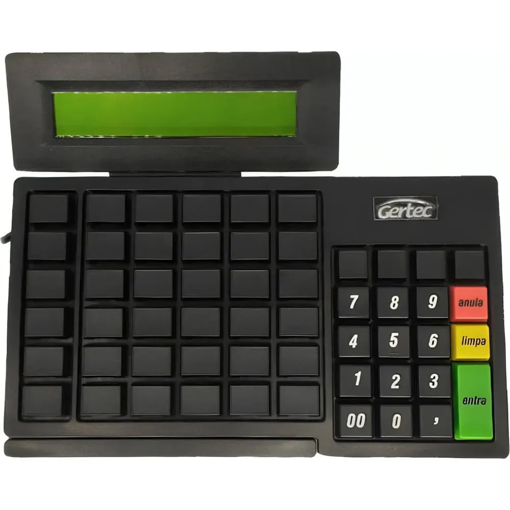 Teclado PDV Gertec TEC 55 com Display USB