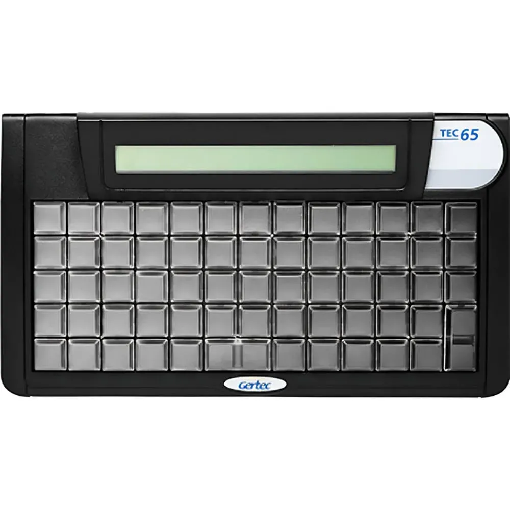 Teclado PDV Gertec TEC-E 65 com Display USB